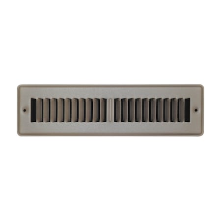 Tru Aire Tru Aire 2 in. H X 12 in. W 2-Way Powder Coat Brown Steel Floor Register C150TSB 2X12